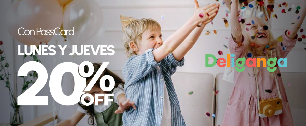 20% OFF en Deliganga con PassCard