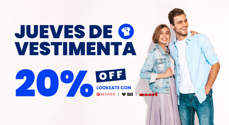 Jueves de 20% OFF en Vestimenta con PassCard