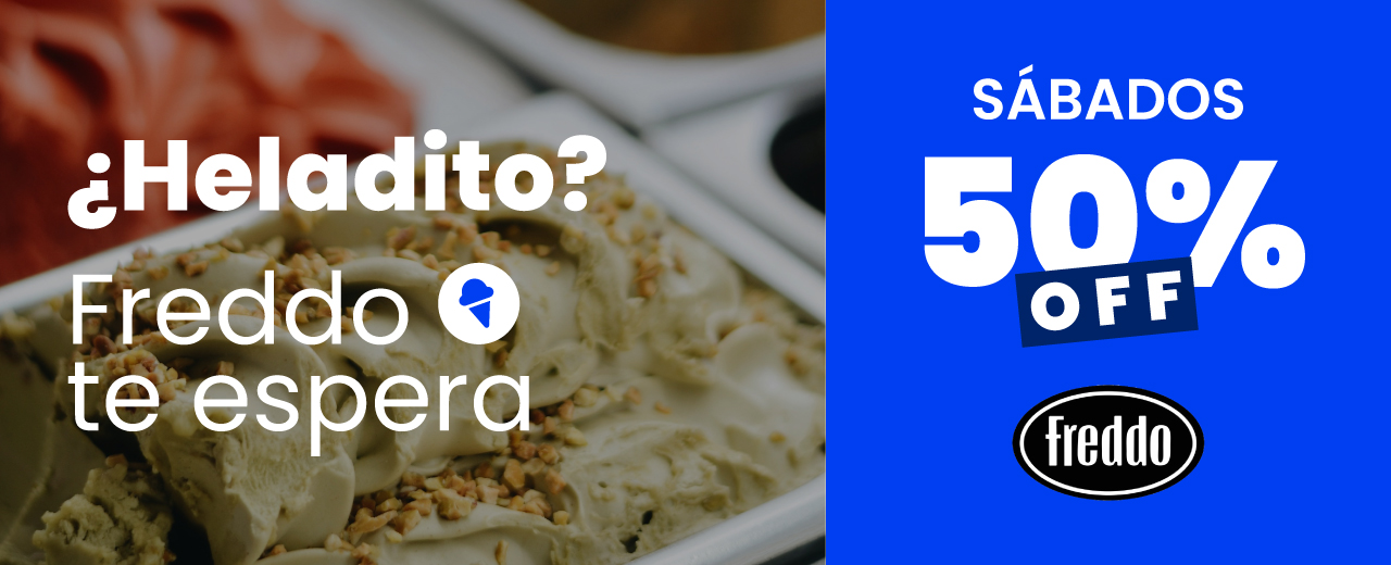 50% OFF en Freddo todos los sábados