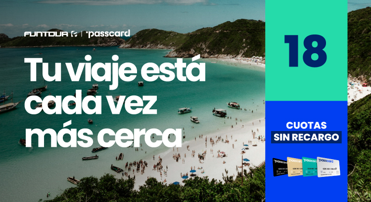 Viajá con Passcard en 18 cuotas sin recargo