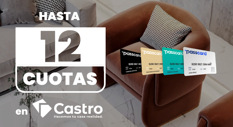 Hasta 12 cuotas en Cerámicas Castro